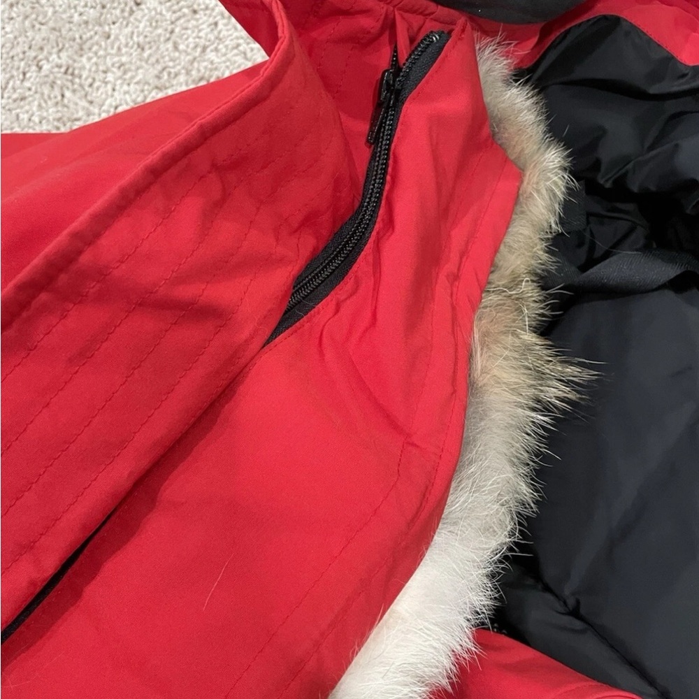 Canada Goose  Red Parka with Fur Trim - Picture 9 of 11